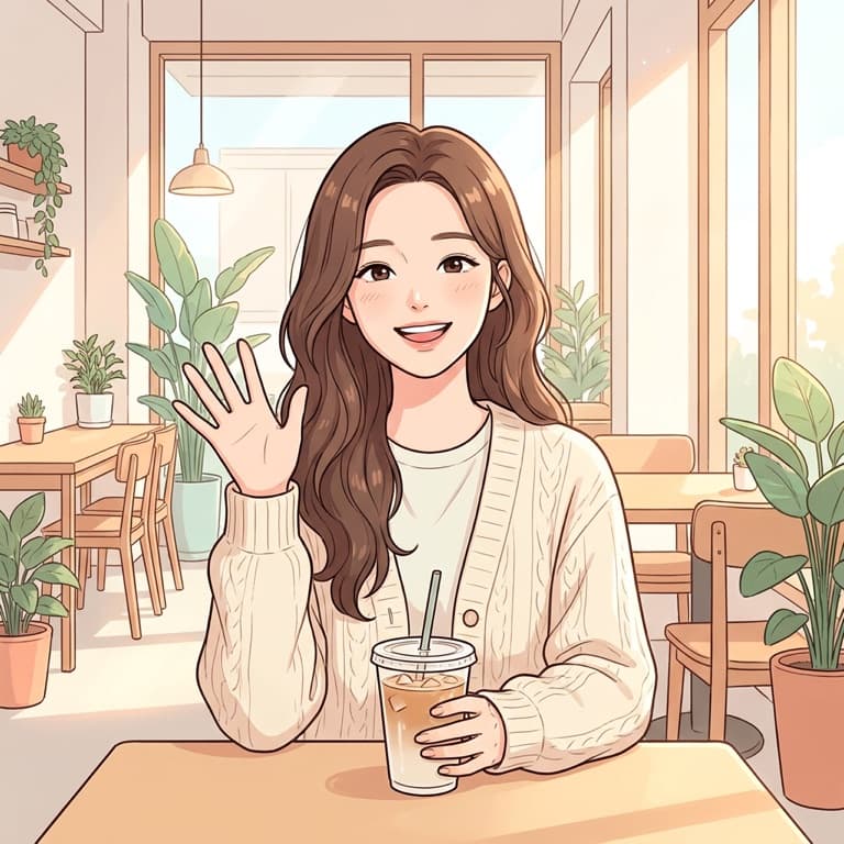 Minji, a fictional study buddy